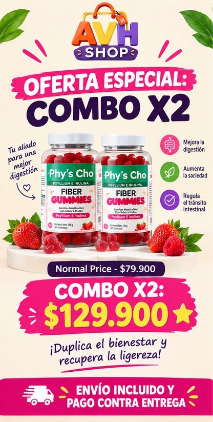 Gomas Fiber Gummies con INVIMA | Fibra Natural sin Azúcar