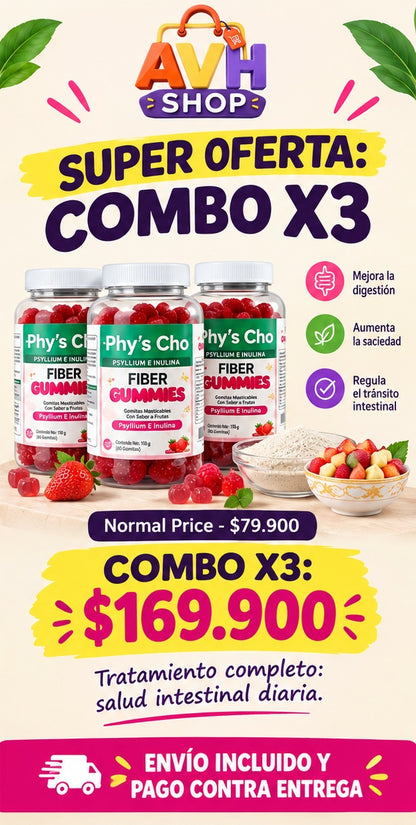 Gomas Fiber Gummies con INVIMA | Fibra Natural sin Azúcar