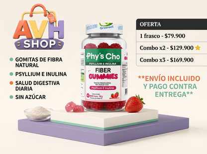 Gomas Fiber Gummies con INVIMA | Fibra Natural sin Azúcar